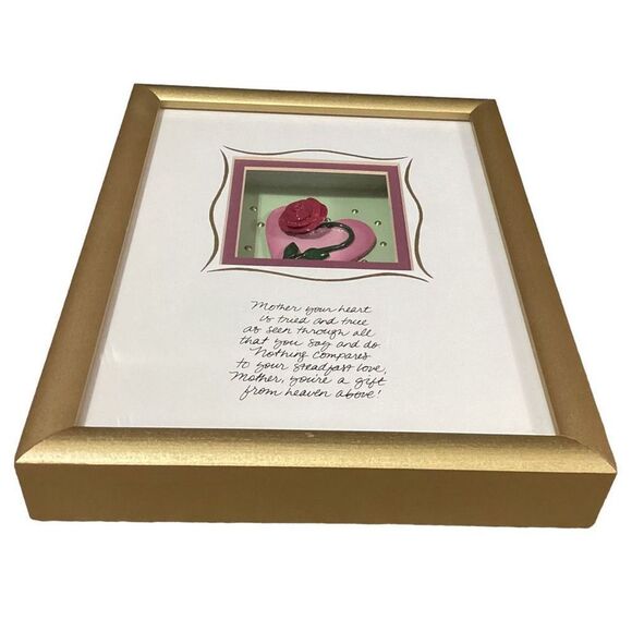 Heart and Rose 3D Framed Wall Decor Picture - Picture 3 of 12